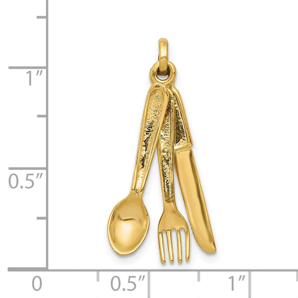Charlie & Co Jewelry | 14k Knife, Fork And Spoon Charm - Model A4183