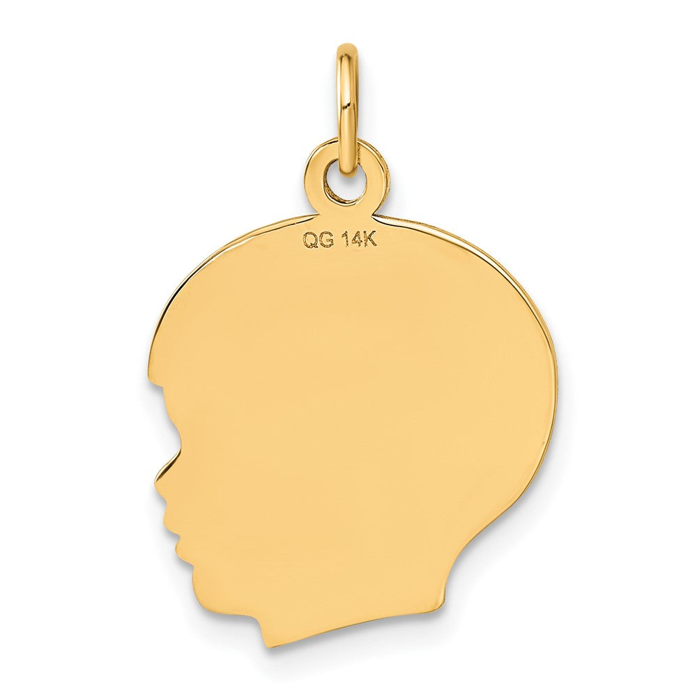 Charlie & Co Jewelry | 14k Solid Polished Boys Head Charm - Model A4249