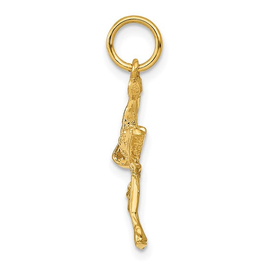 Gold 3D Stork Pendant - Model A7101 - Charlie & Co. Jewelry