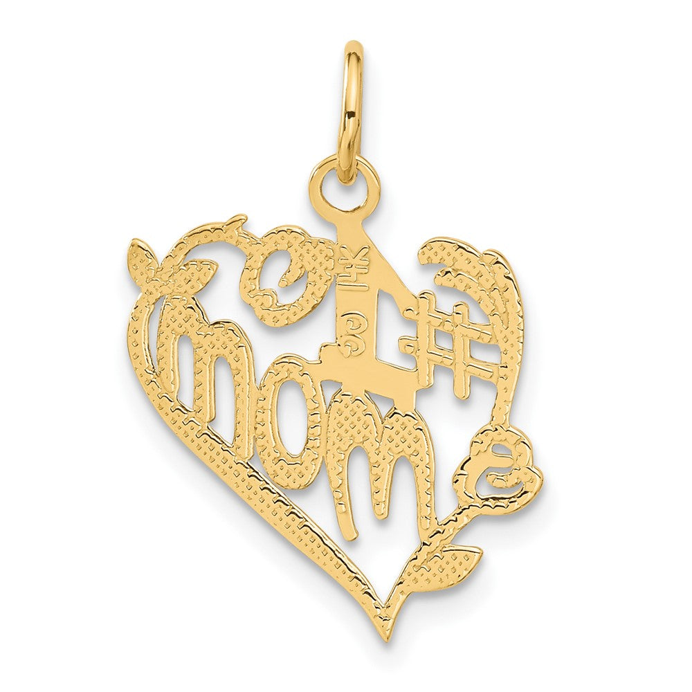 Charlie & Co Jewelry | 14k #1 Mom Heart Charm - Model A9108