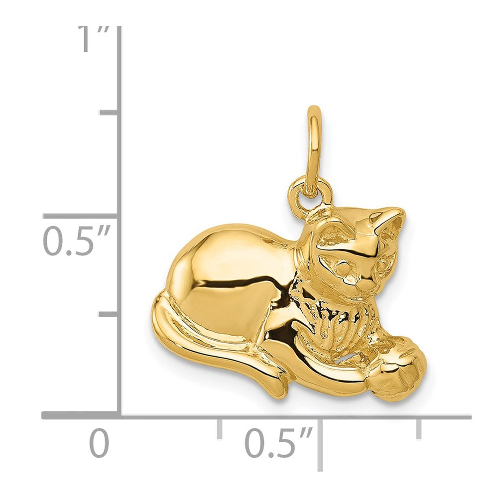 14k Gold Cat Necklace Pendant - Charlie & Co. Jewelry