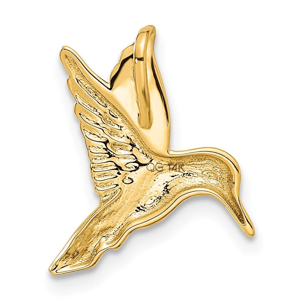 Gold Hummingbird Chain Slide Model-A9199 - Charlie & Co. Jewelry