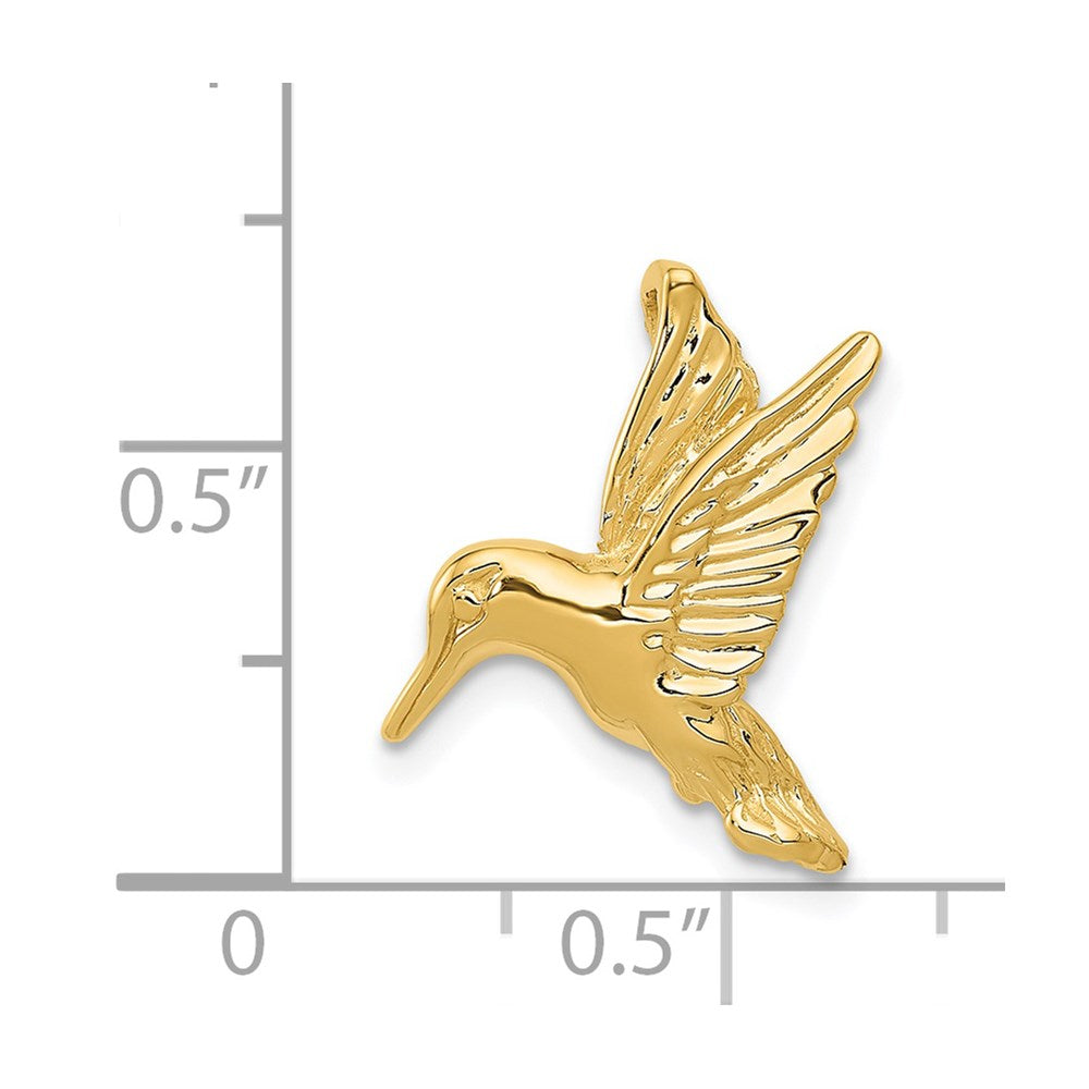 Gold Hummingbird Chain Slide Model-A9199 - Charlie & Co. Jewelry