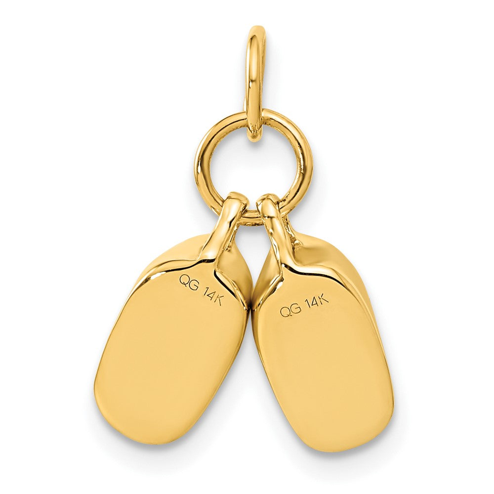 Charlie & Co Jewelry | 14k 3d Moveable Polished Baby Shoes Charm - Model A9281