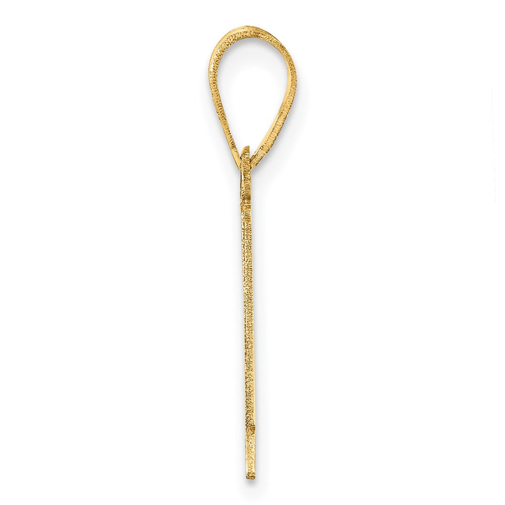 Charlie & Co Jewelry | 14k Polished Etched Number 1 Pendant - Model AEN01
