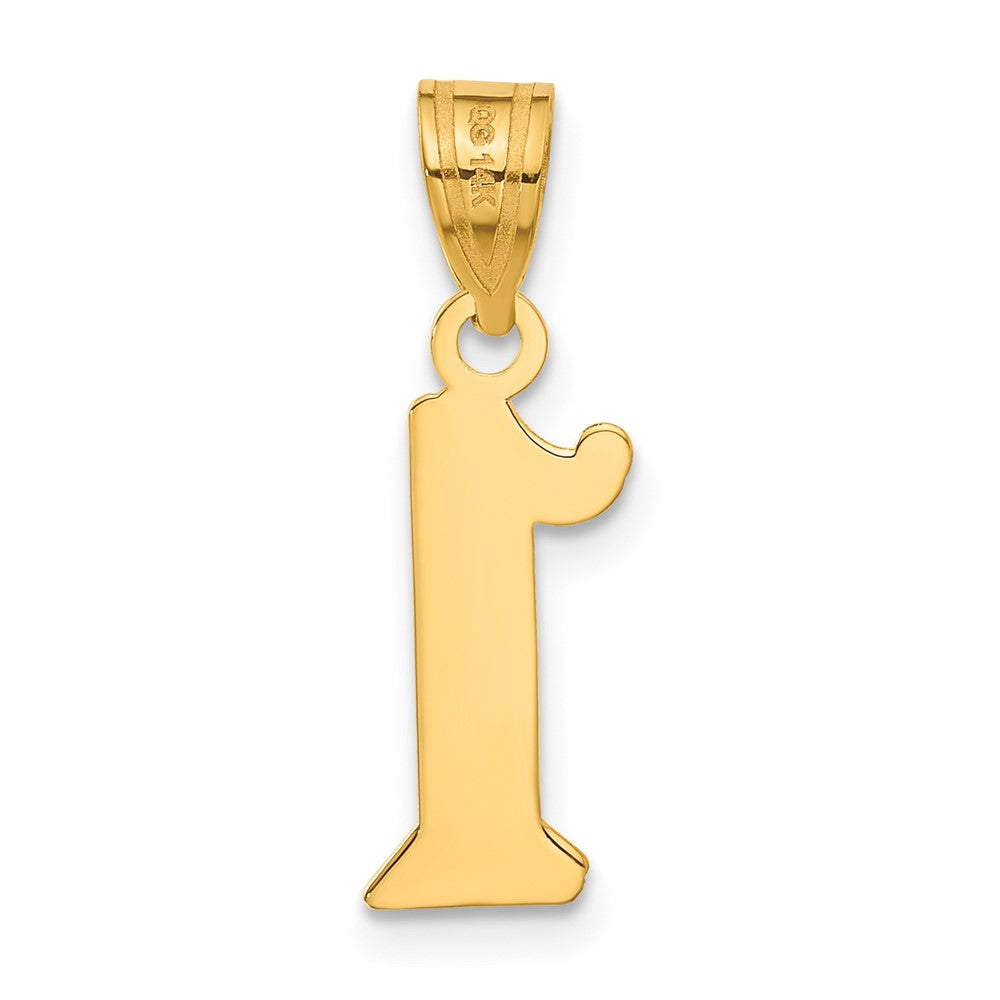 Charlie & Co Jewelry | 14k Polished Etched Number 1 Pendant - Model AEN01