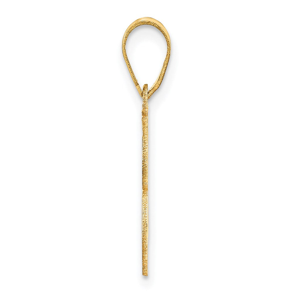 Charlie & Co Jewelry | 14k Polished Etched Number 3 Pendant - Model AEN03