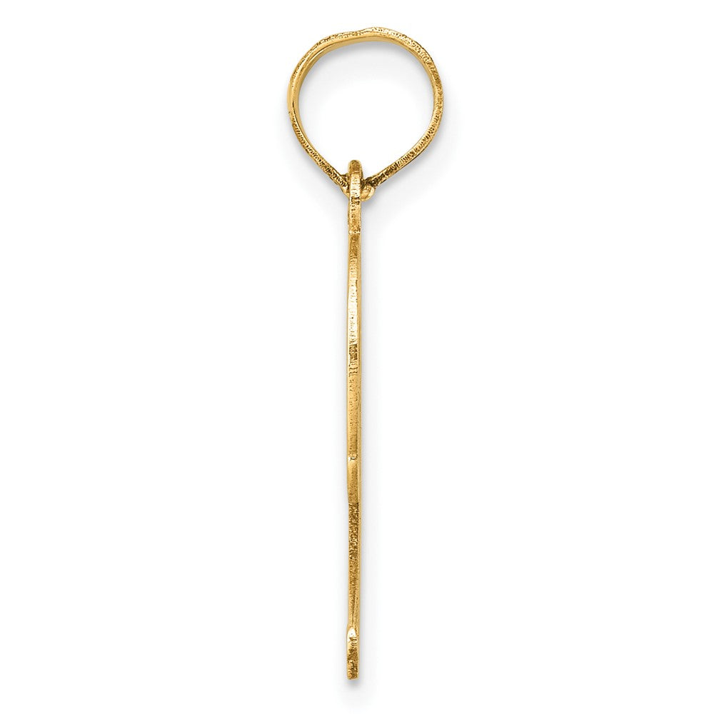 Charlie & Co Jewelry | 14k Polished Etched Number 9 Pendant - Model AEN09