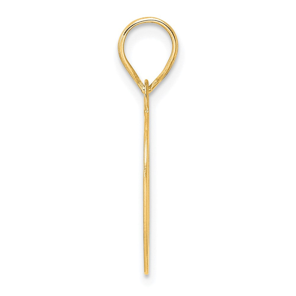 Charlie & Co Jewelry | 14k Polished Etched Number 10 Pendant - Model AEN10