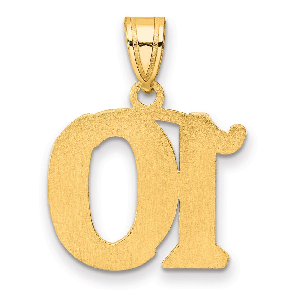 Charlie & Co Jewelry | 14k Polished Etched Number 10 Pendant - Model AEN10