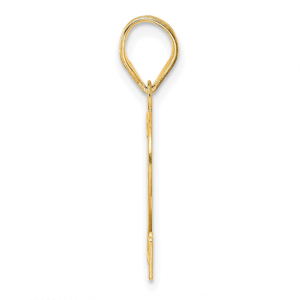 Charlie & Co Jewelry | 14k Polished Etched Number 12 Pendant - Model AEN12