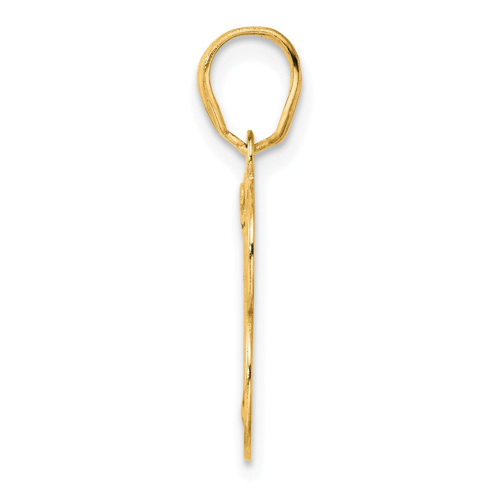 Charlie & Co Jewelry | 14k Polished Etched Number 13 Pendant - Model AEN13