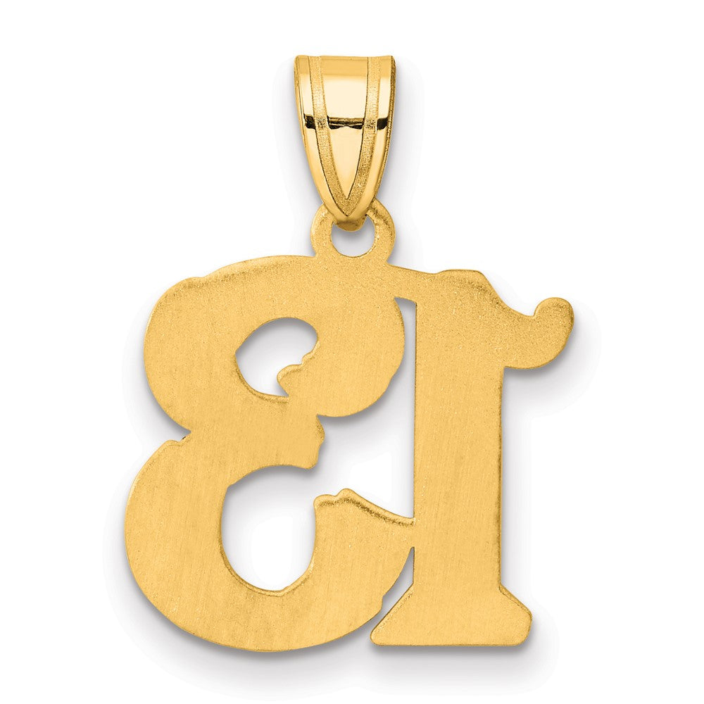 Charlie & Co Jewelry | 14k Polished Etched Number 13 Pendant - Model AEN13