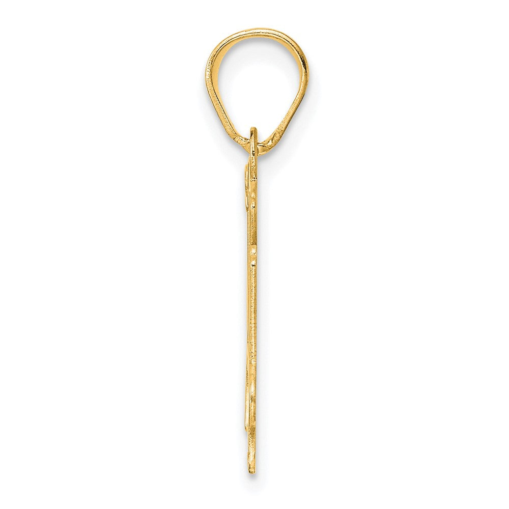 Charlie & Co Jewelry | 14k Polished Etched Number 14 Pendant - Model AEN14