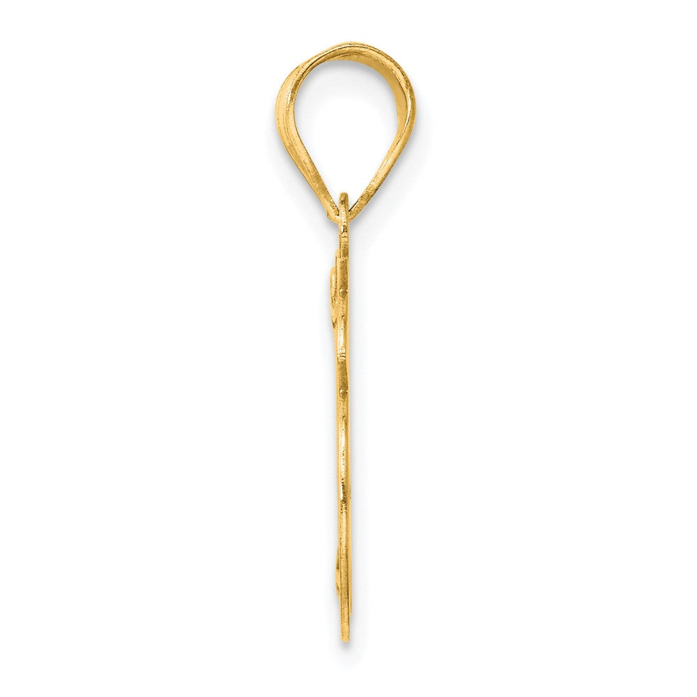 Charlie & Co Jewelry | 14k Polished Etched Number 16 Pendant - Model AEN16