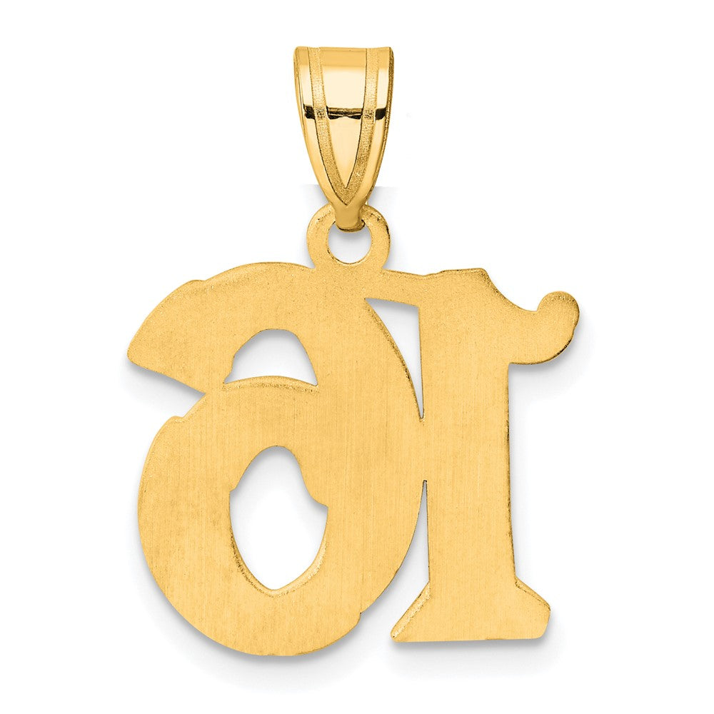 Charlie & Co Jewelry | 14k Polished Etched Number 16 Pendant - Model AEN16