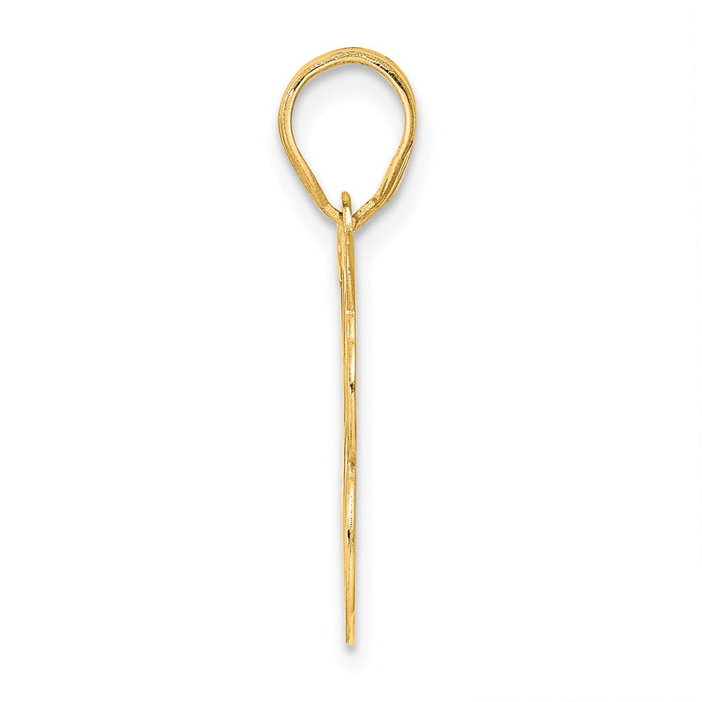 Charlie & Co Jewelry | 14k Polished Etched Number 18 Pendant - Model AEN18