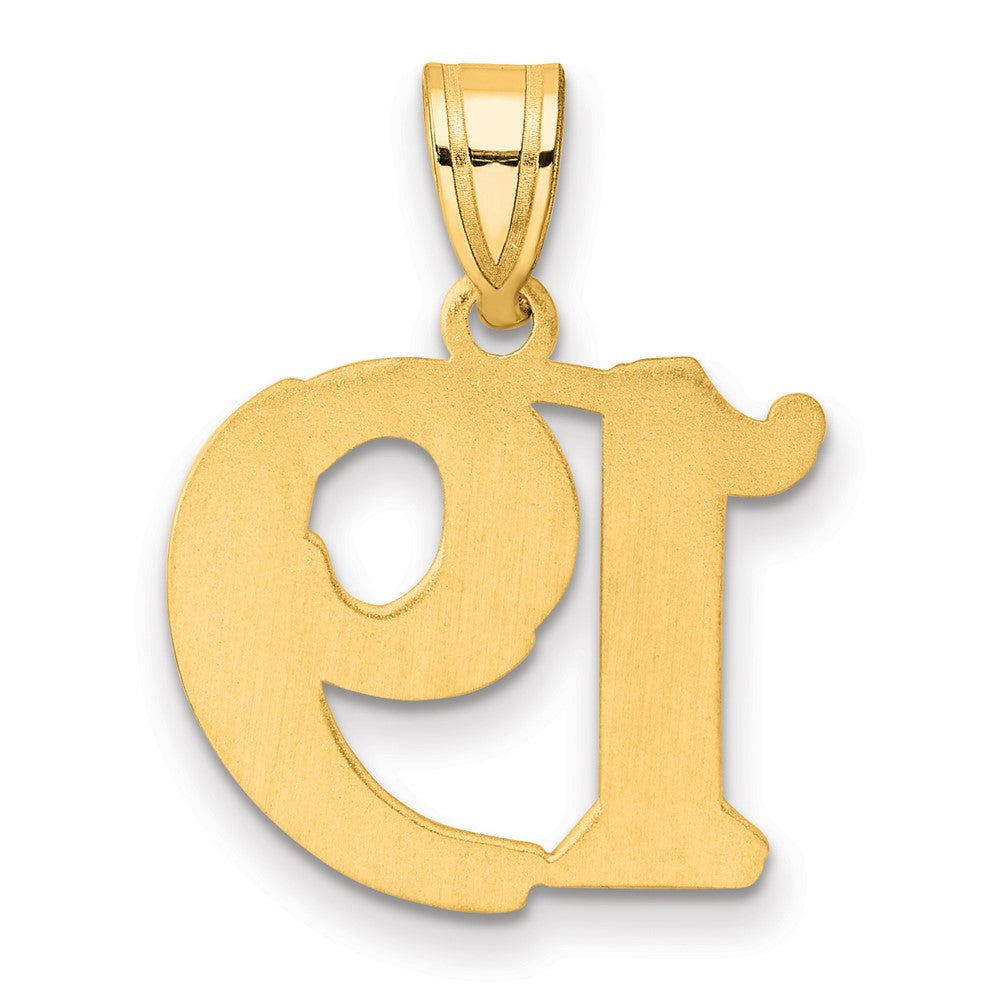 Charlie & Co Jewelry | 14k Polished Etched Number 19 Pendant - Model AEN19