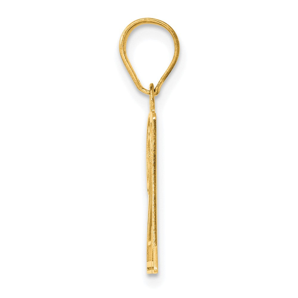 Charlie & Co Jewelry | 14k Polished Etched Number 21 Pendant - Model AEN21