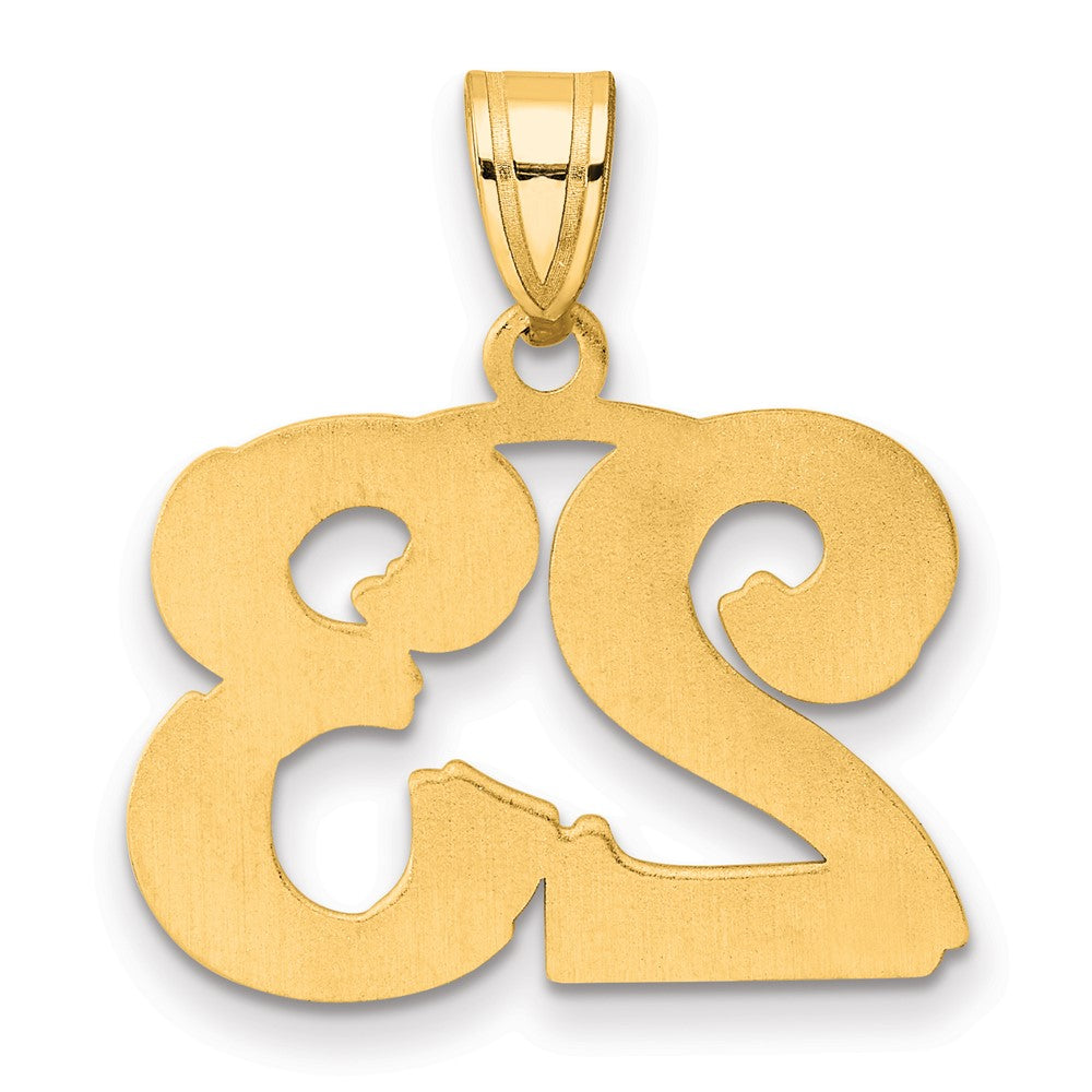 Charlie & Co Jewelry | 14k Polished Etched Number 23 Pendant - Model AEN23