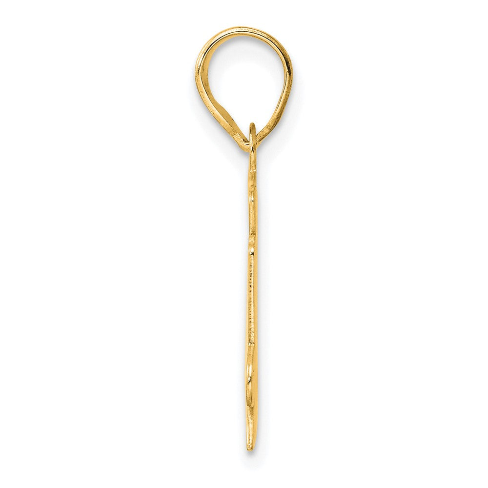 Charlie & Co Jewelry | 14k Polished Etched Number 24 Pendant - Model AEN24