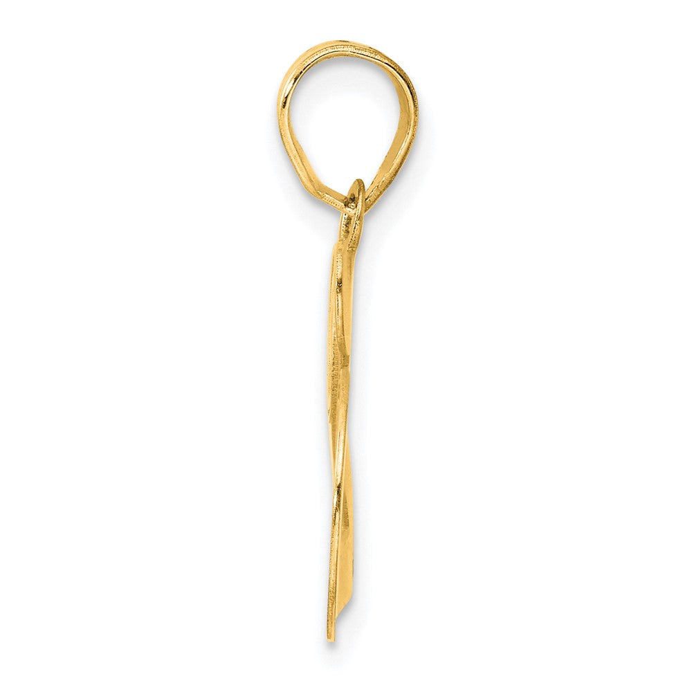 Charlie & Co Jewelry | 14k Polished Etched Number 25 Pendant - Model AEN25
