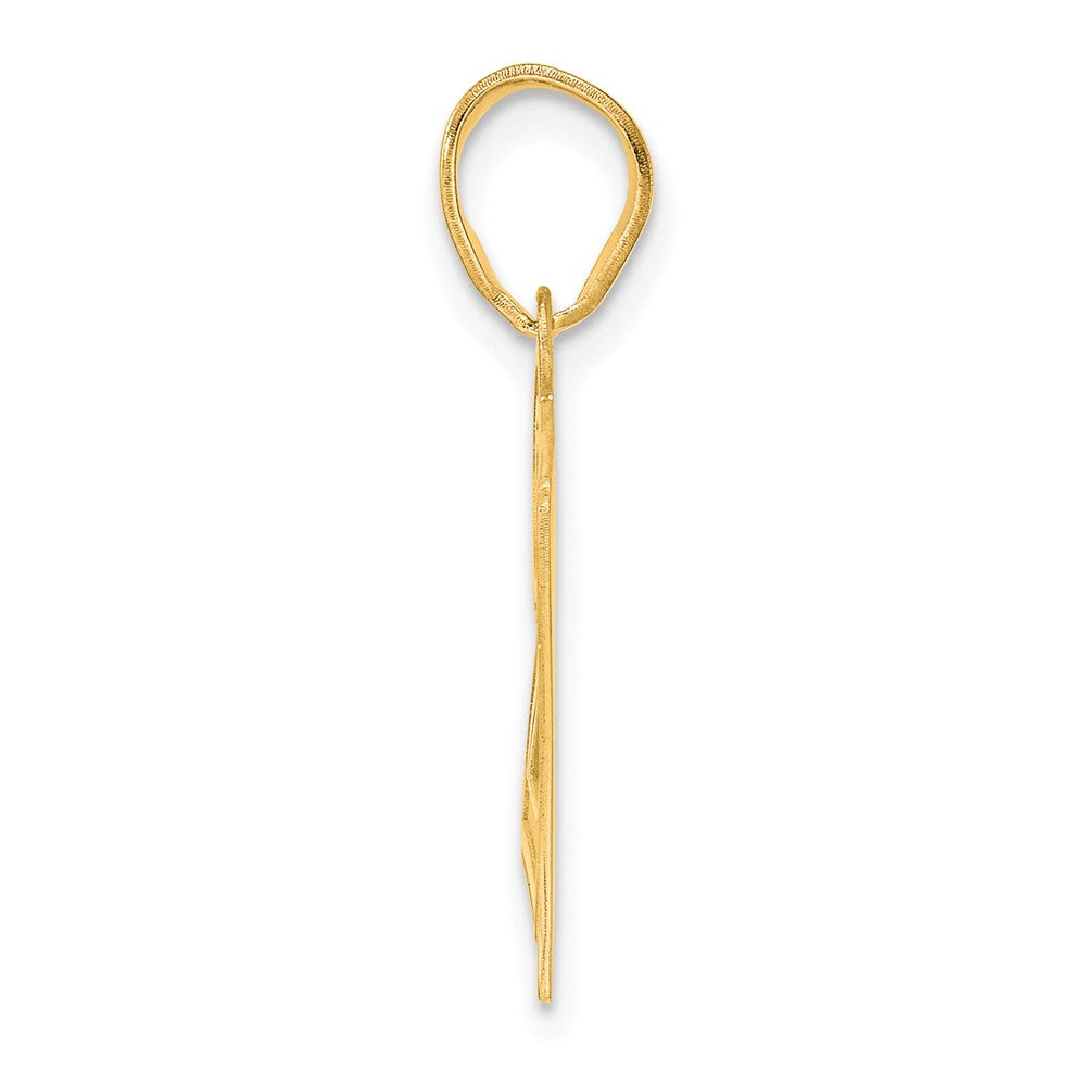 Charlie & Co Jewelry | 14k Polished Etched Number 27 Pendant - Model AEN27