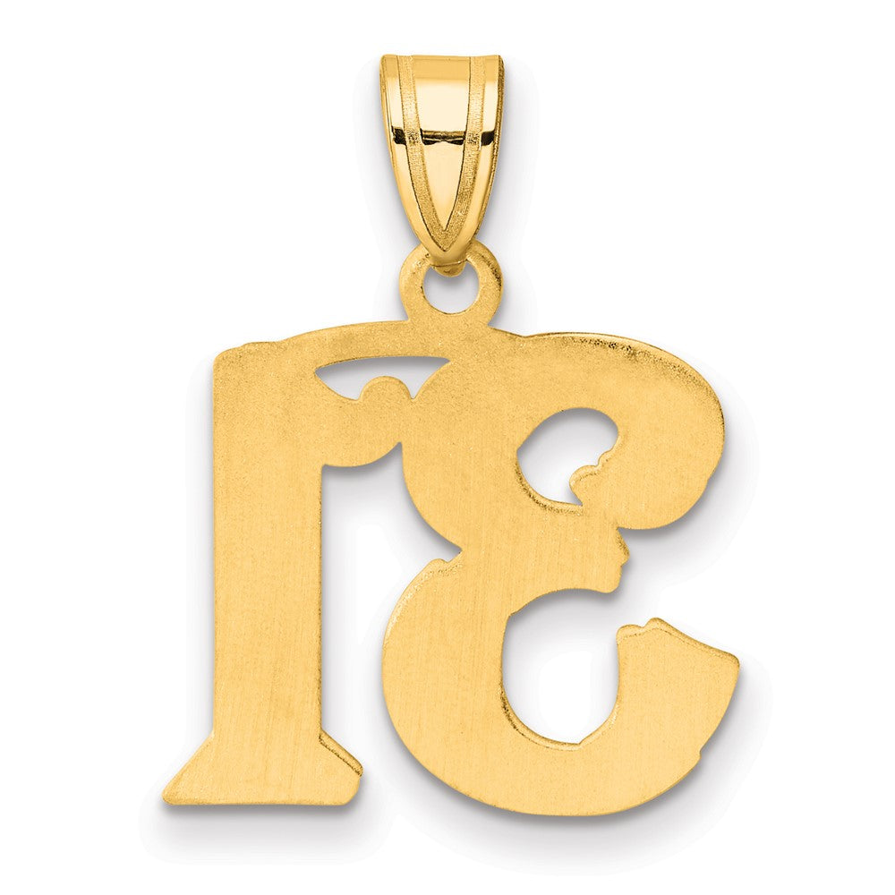 Charlie & Co Jewelry | 14k Polished Etched Number 31 Pendant - Model AEN31