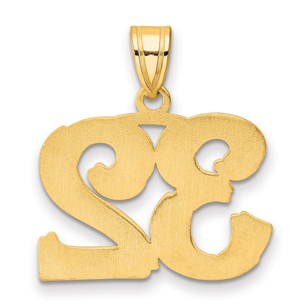 Charlie & Co Jewelry | 14k Polished Etched Number 32 Pendant - Model AEN32
