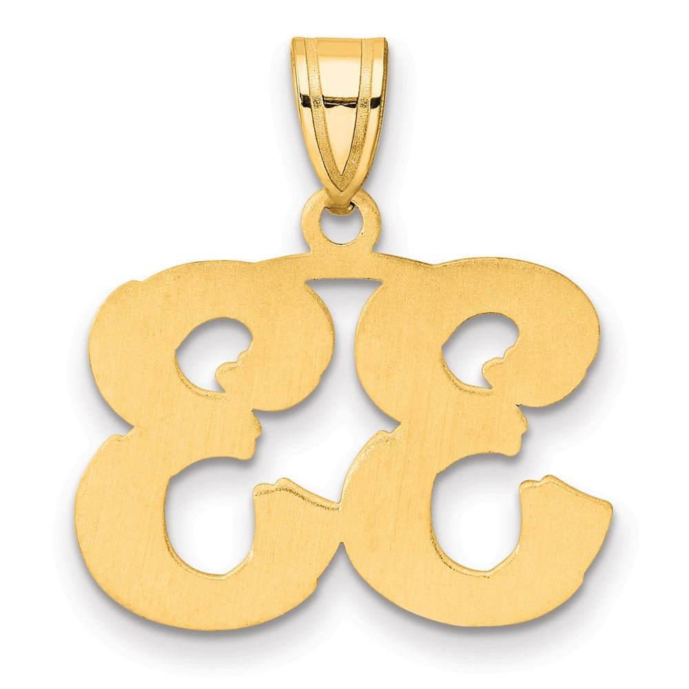 Charlie & Co Jewelry | 14k Polished Etched Number 33 Pendant - Model AEN33