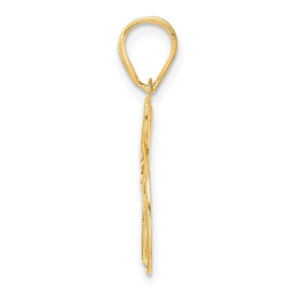 Charlie & Co Jewelry | 14k Polished Etched Number 35 Pendant - Model AEN35