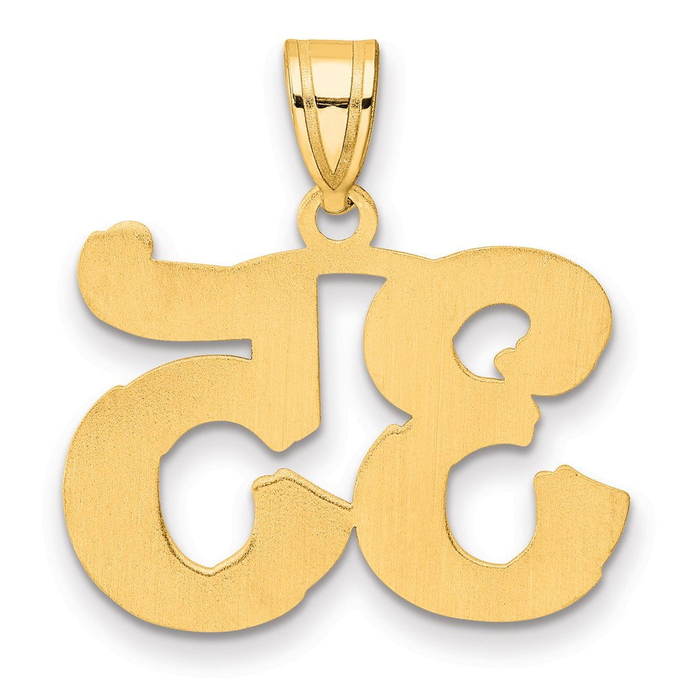 Charlie & Co Jewelry | 14k Polished Etched Number 35 Pendant - Model AEN35