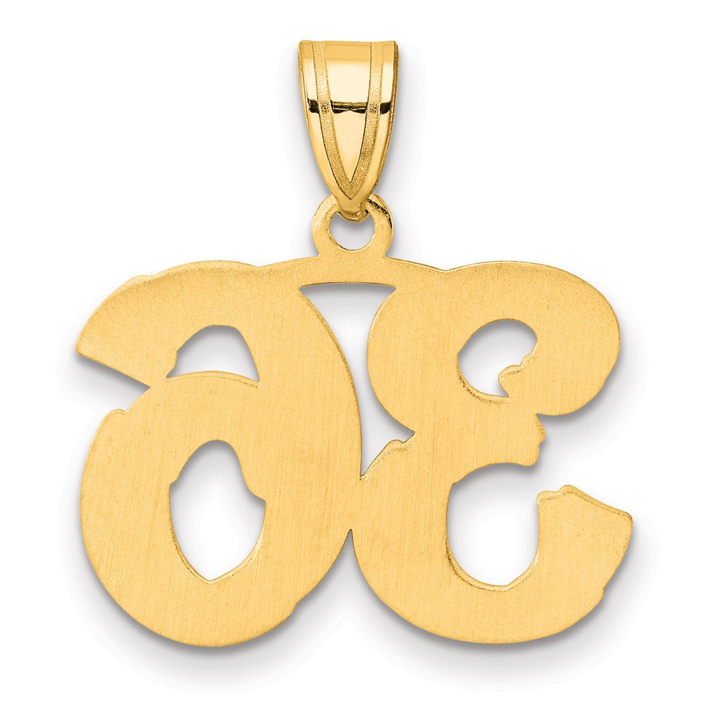 Charlie & Co Jewelry | 14k Polished Etched Number 36 Pendant - Model AEN36