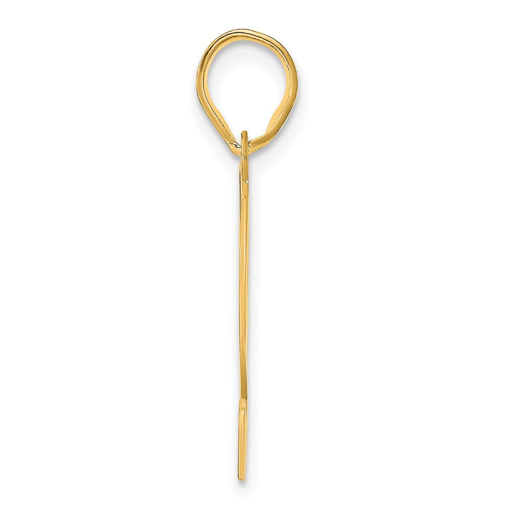 Charlie & Co Jewelry | 14k Polished Etched Number 42 Pendant - Model AEN42