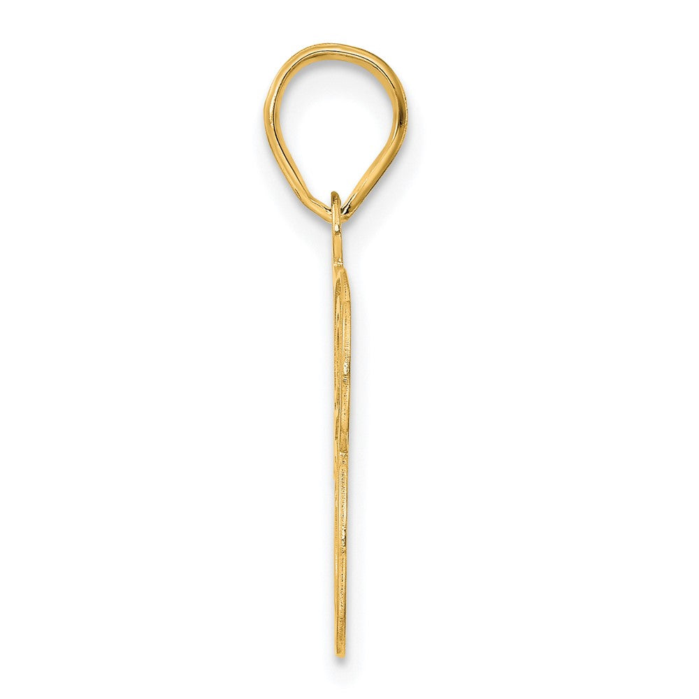 Charlie & Co Jewelry | 14k Polished Etched Number 43 Pendant - Model AEN43