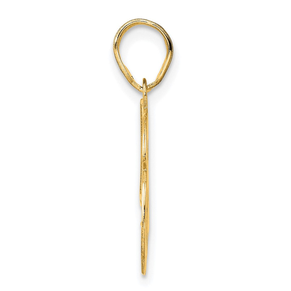 Charlie & Co Jewelry | 14k Polished Etched Number 46 Pendant - Model AEN46