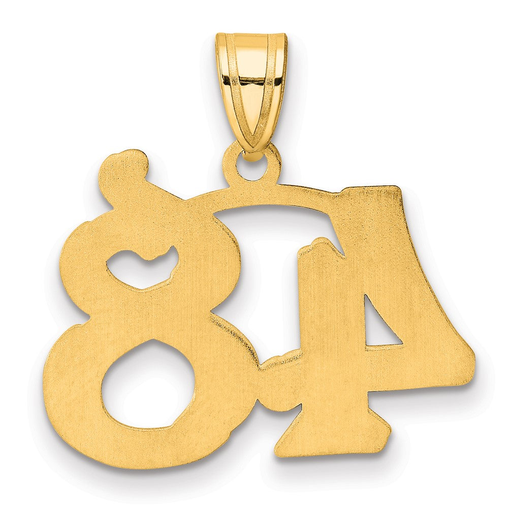 Charlie & Co Jewelry | 14k Polished Etched Number 48 Pendant - Model AEN48