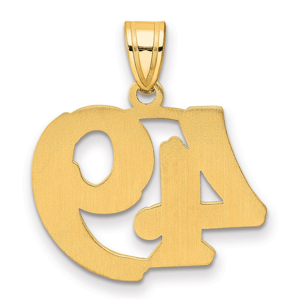Charlie & Co Jewelry | 14k Polished Etched Number 49 Pendant - Model AEN49