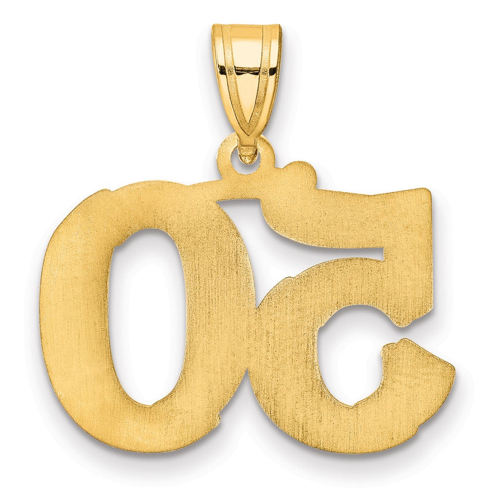 Charlie & Co Jewelry | 14k Polished Etched Number 50 Pendant - Model AEN50