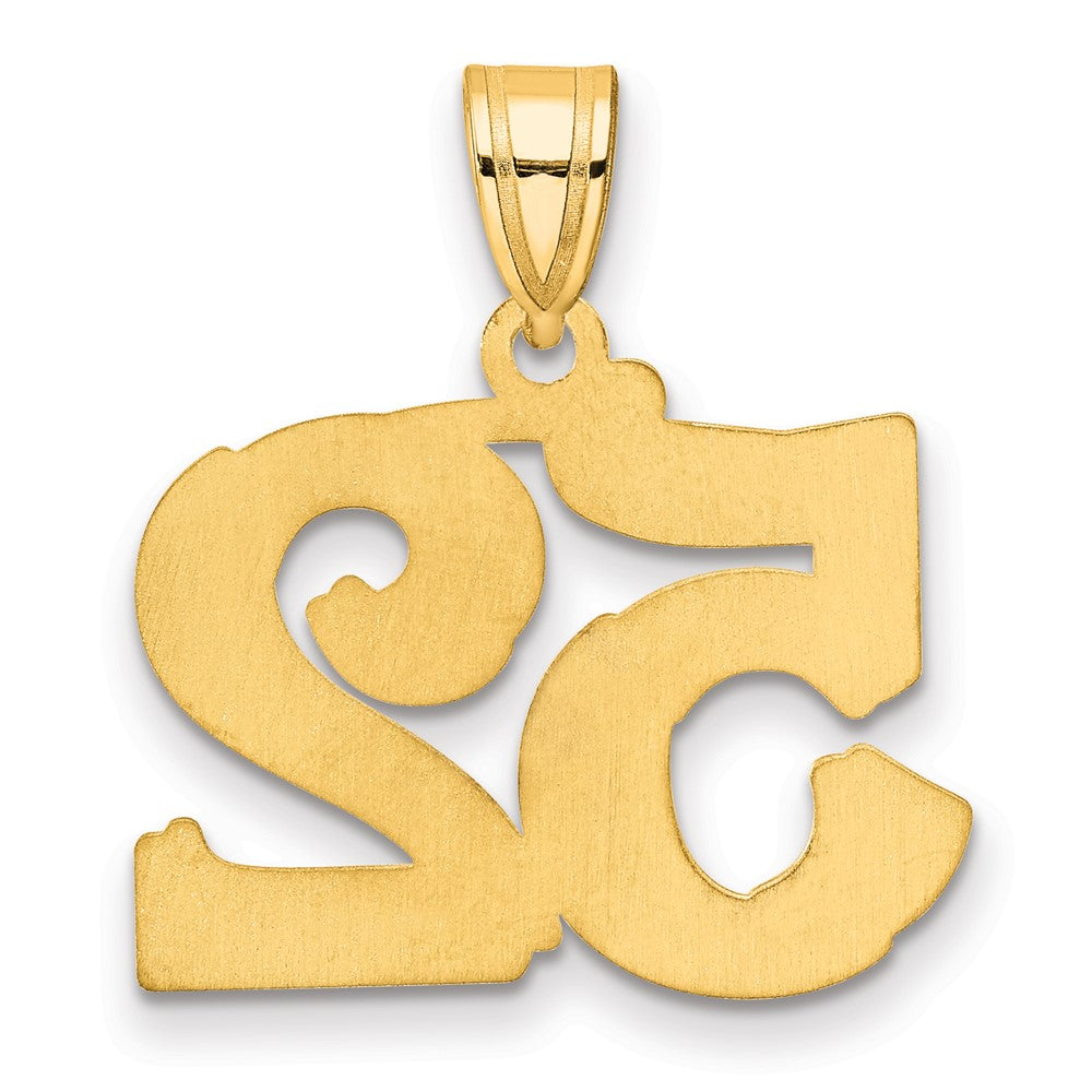 Charlie & Co Jewelry | 14k Polished Etched Number 52 Pendant - Model AEN52