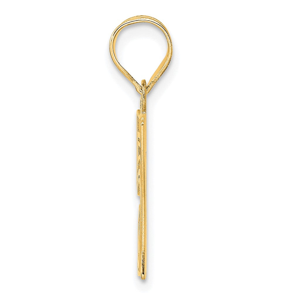 Charlie & Co Jewelry | 14k Polished Etched Number 57 Pendant - Model AEN57