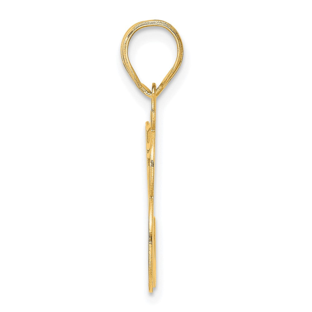 Charlie & Co Jewelry | 14k Polished Etched Number 58 Pendant - Model AEN58