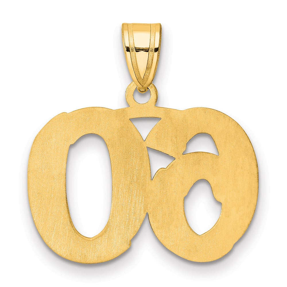 Charlie & Co Jewelry | 14k Polished Etched Number 60 Pendant - Model AEN60