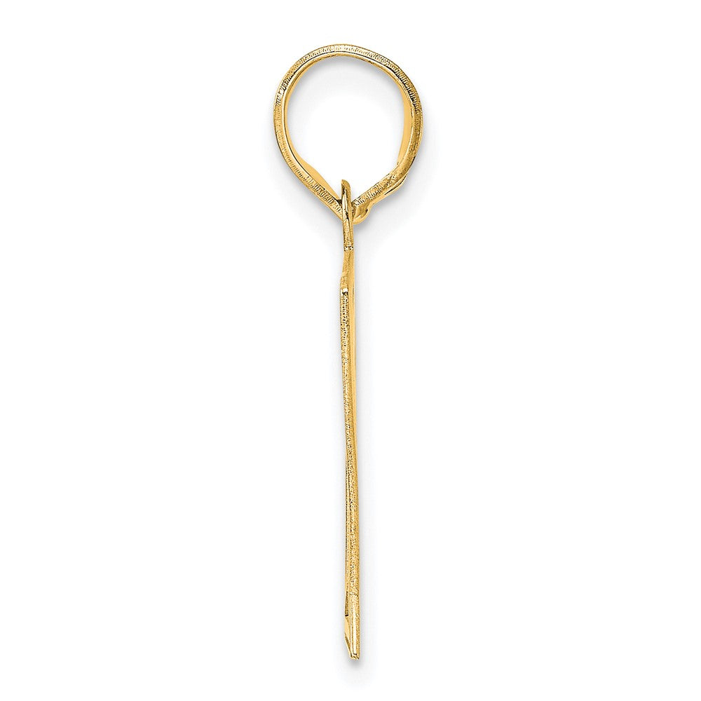 Charlie & Co Jewelry | 14k Polished Etched Number 61 Pendant - Model AEN61