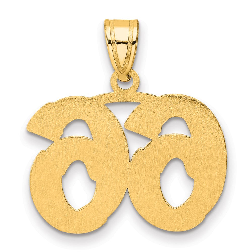 Charlie & Co Jewelry | 14k Polished Etched Number 66 Pendant - Model AEN66