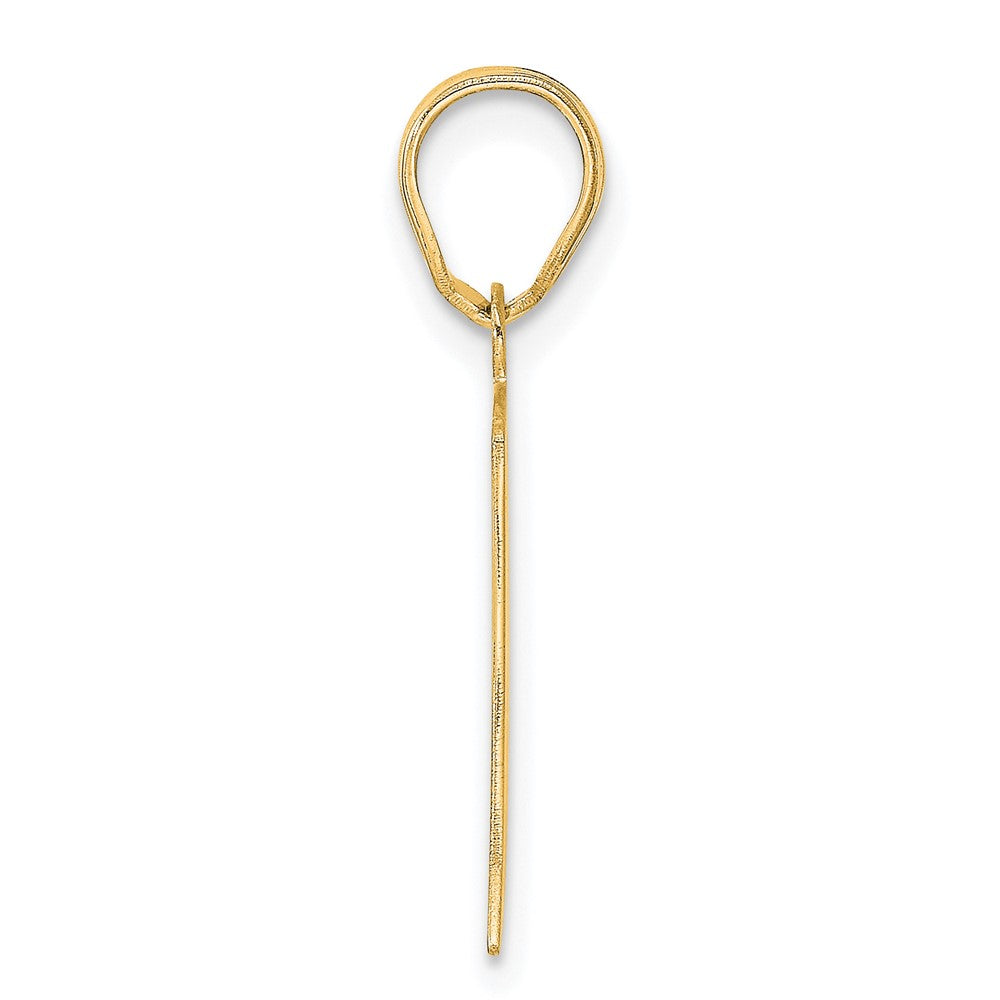 Charlie & Co Jewelry | 14k Polished Etched Number 71 Pendant - Model AEN71