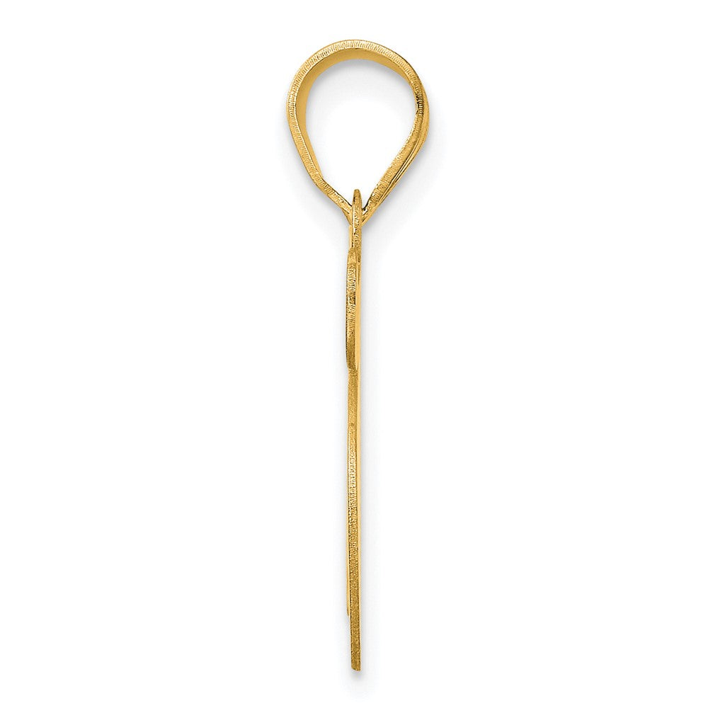 Charlie & Co Jewelry | 14k Polished Etched Number 75 Pendant - Model AEN75