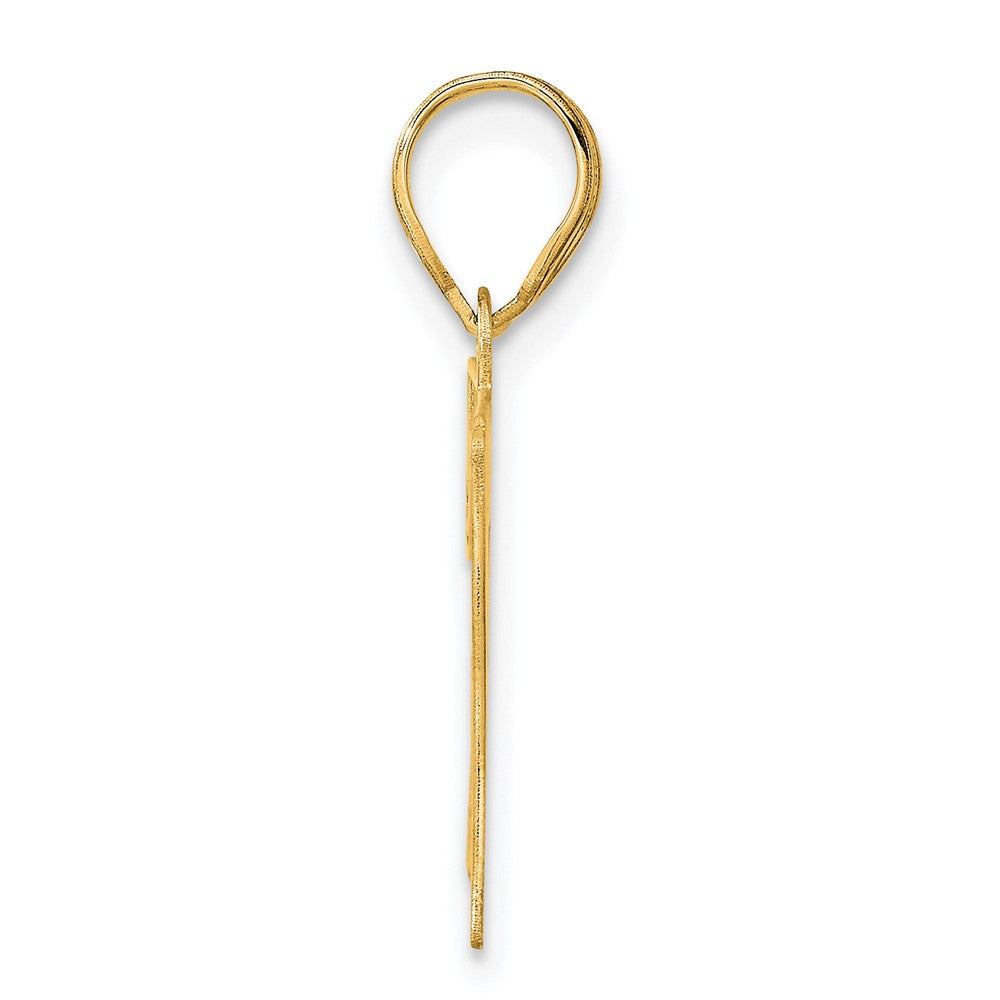 Charlie & Co Jewelry | 14k Polished Etched Number 77 Pendant - Model AEN77