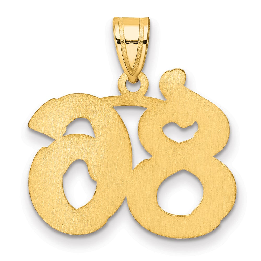 Charlie & Co Jewelry | 14k Polished Etched Number 86 Pendant - Model AEN86