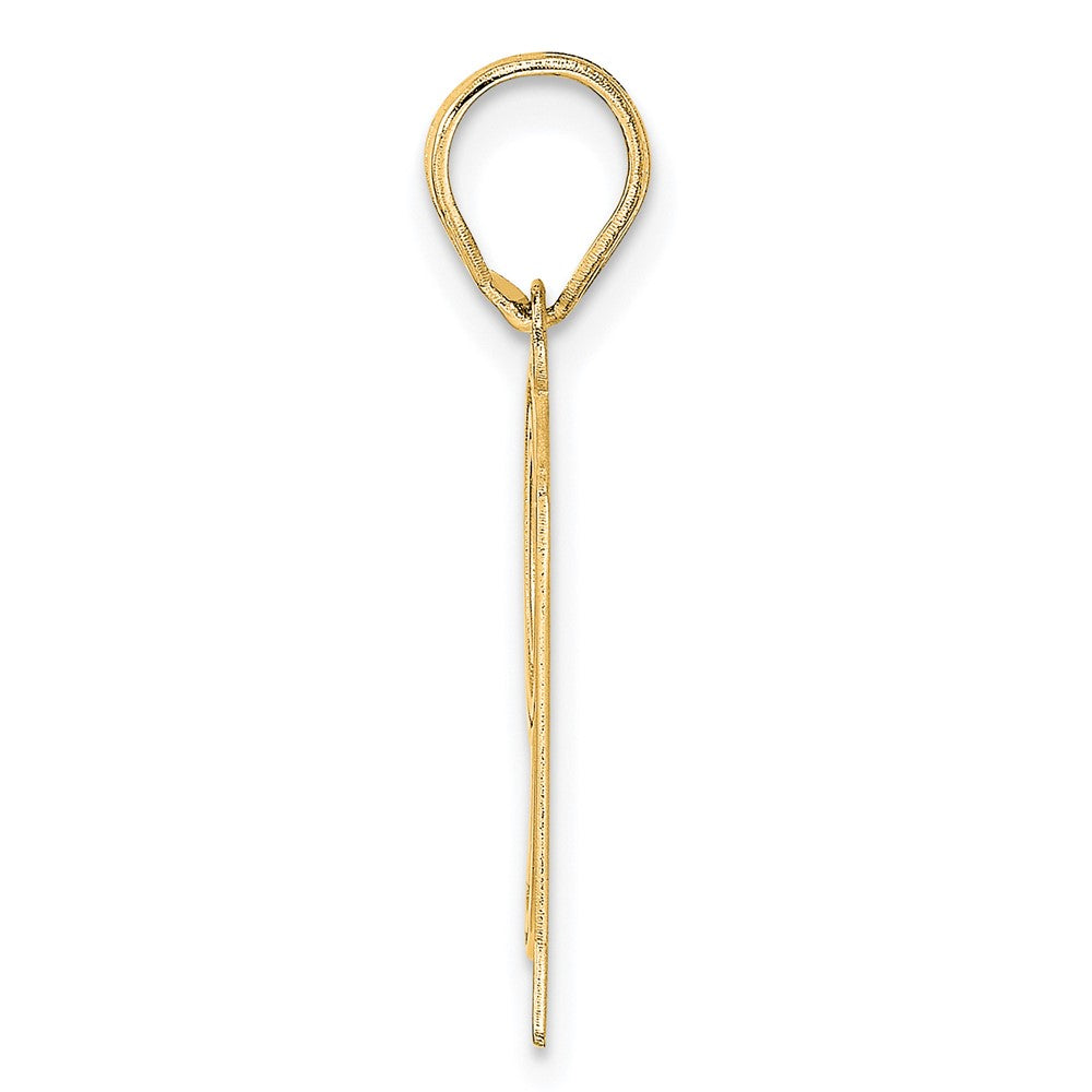 Charlie & Co Jewelry | 14k Polished Etched Number 91 Pendant - Model AEN91